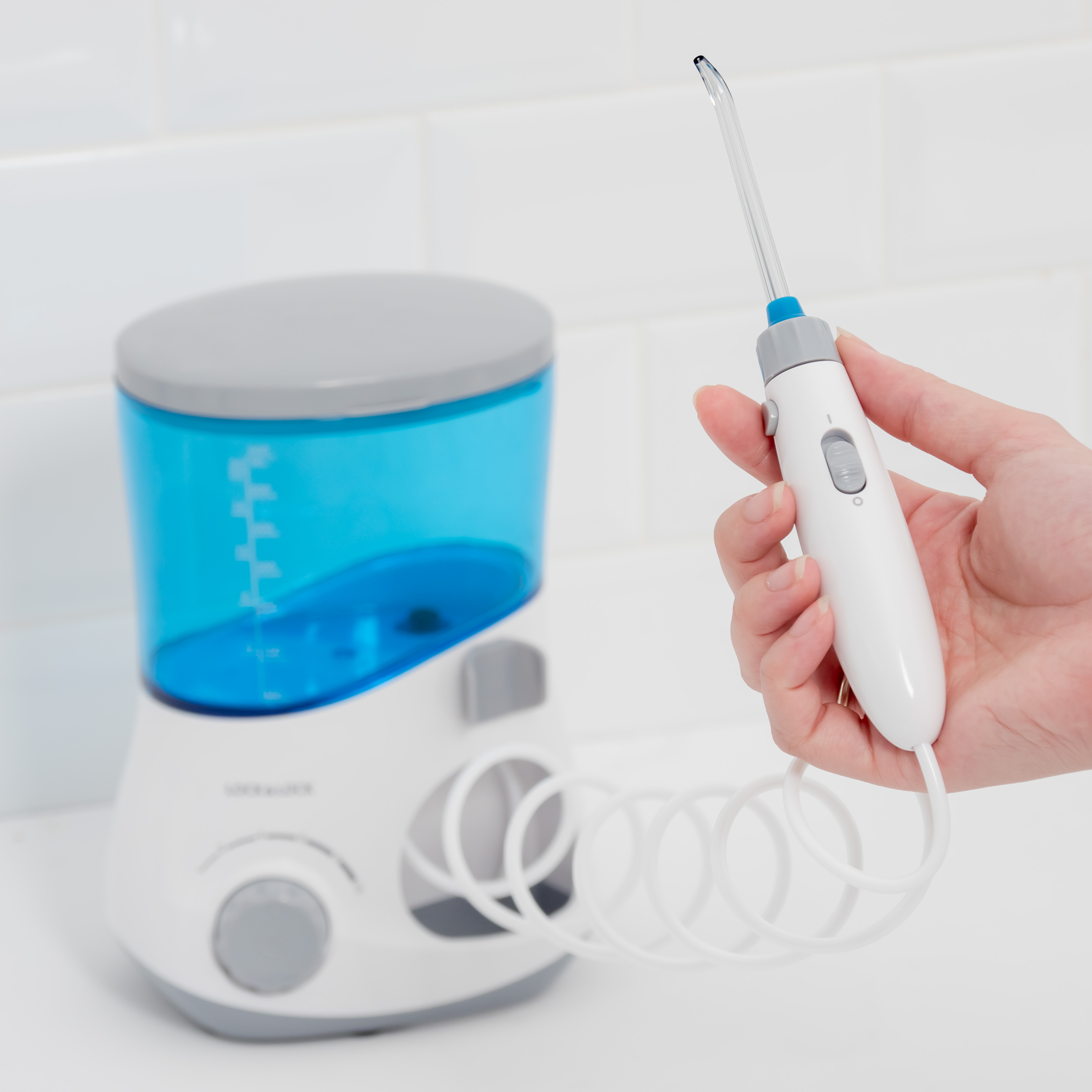 Oral Irrigator, 600ml Capacity for Family, 5 Nozzles - ENR111BLU, , large image number 2